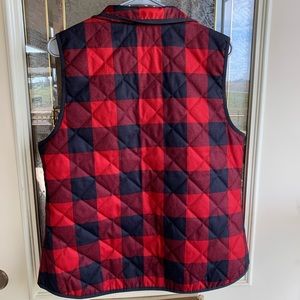 Red & Black plaid Vest